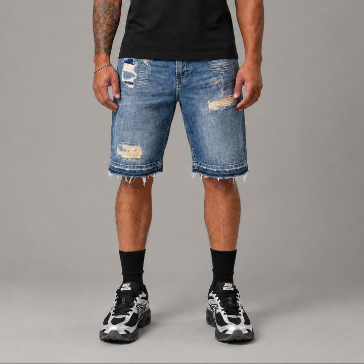 Wash Denim Shorts