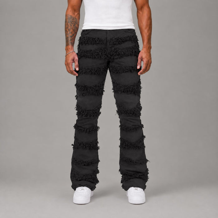 X-FRAYED TWILL PANTS