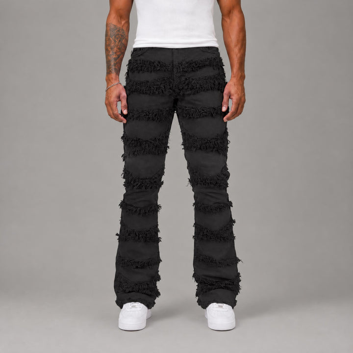 X-FRAYED TWILL PANTS