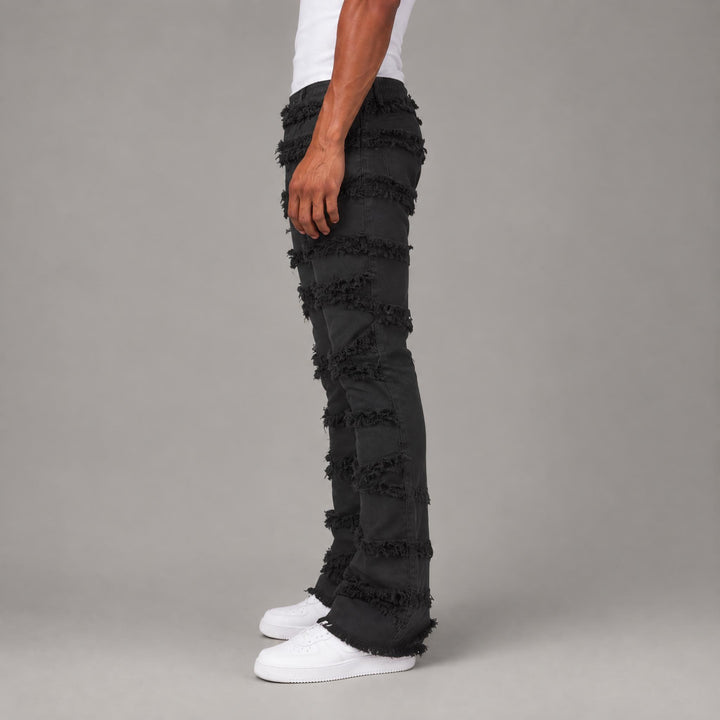 X-FRAYED TWILL PANTS