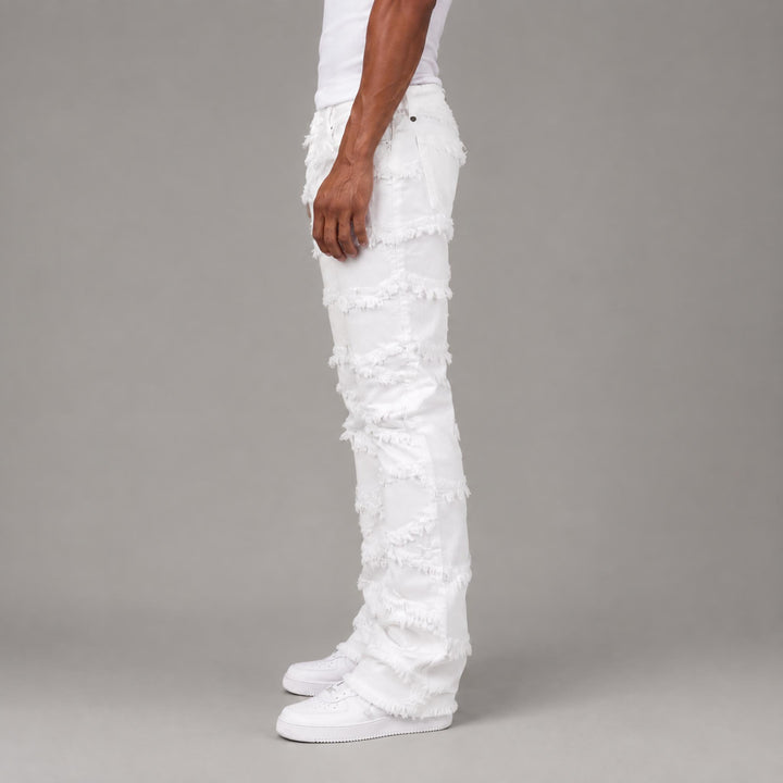 X-FRAYED TWILL PANTS