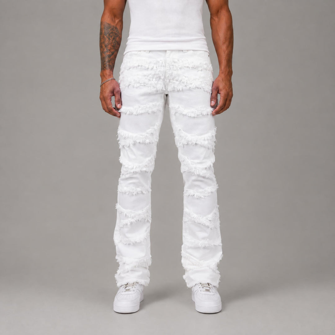 X-FRAYED TWILL PANTS