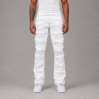 X-FRAYED TWILL PANTS