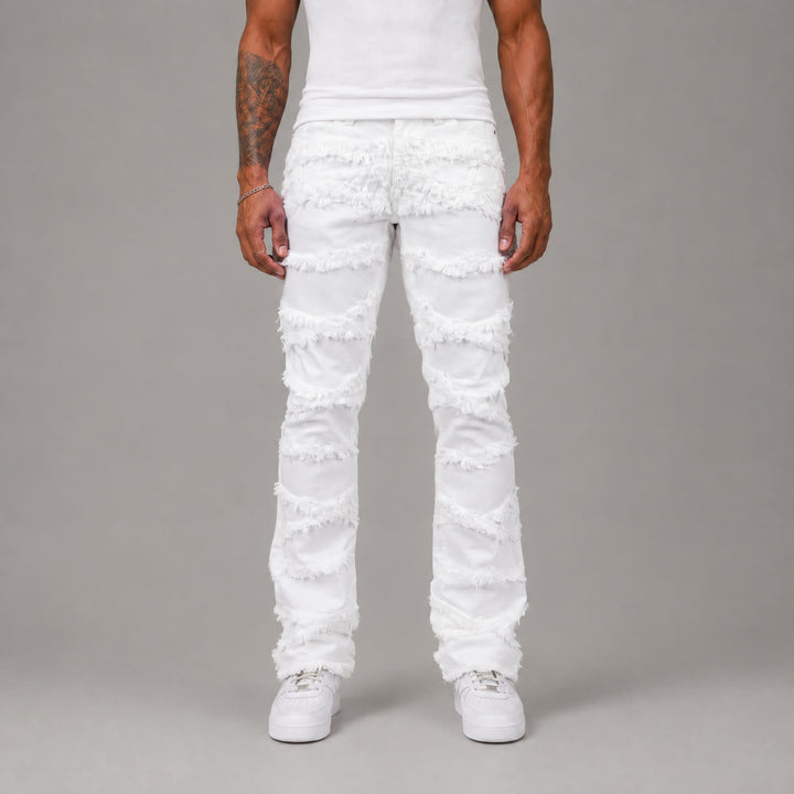 X-FRAYED TWILL PANTS