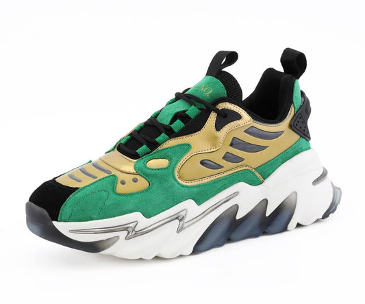 Glacier-015 Chunky Green/Gold Sneaker