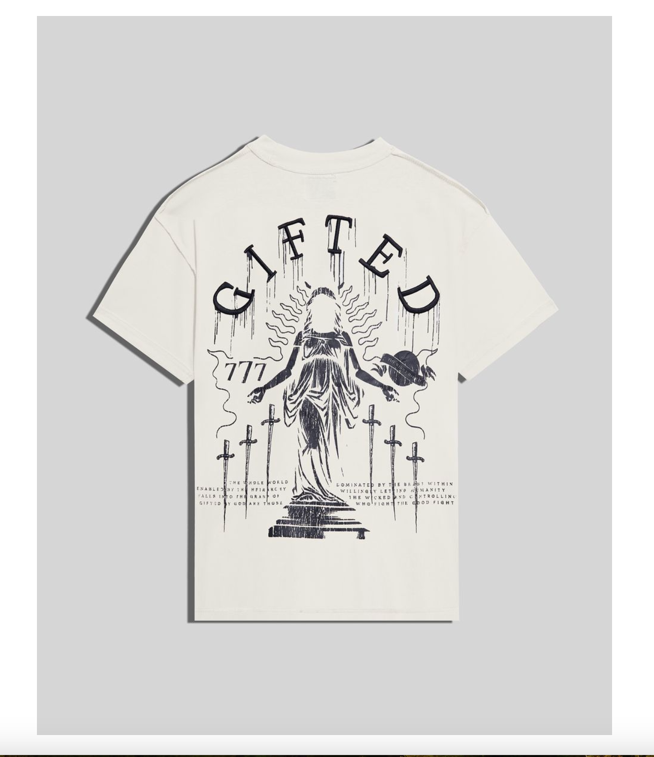 Lucky Angel Bone Tee - White