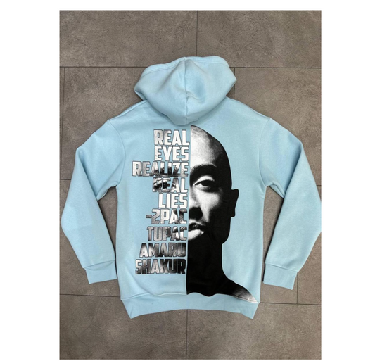 Real Eyes Hoodie Baby Blue - CT35