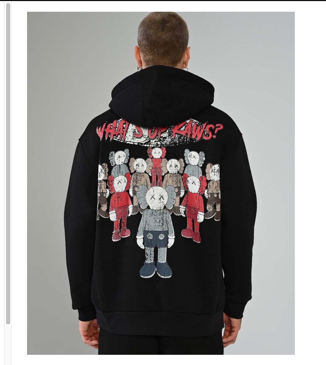 What's Up Kaws Hoodie - Black