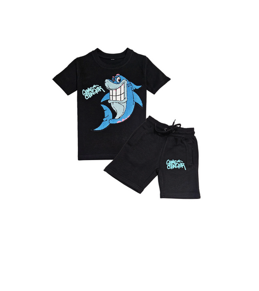 Game Changer - Kids Black And Blue Short Set