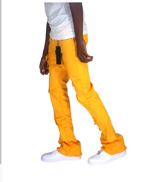 Yellow (P-6089)- Concept Stacked Fitted Jeans