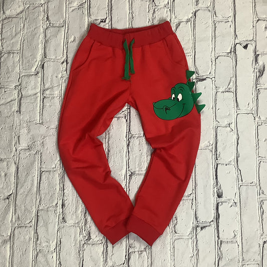 KIDS DINO RED SWEATPANTS