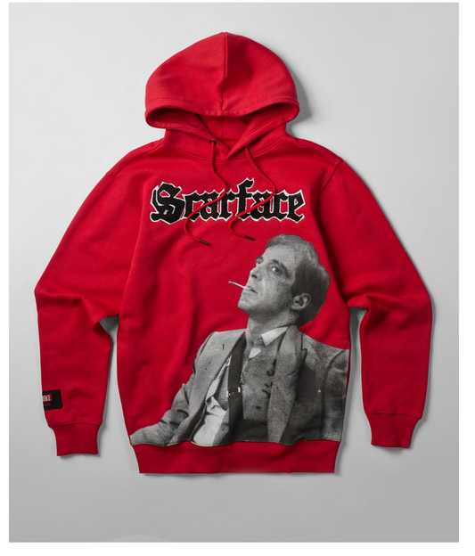 Scarface Old English - Red Hoodie (SF-101)