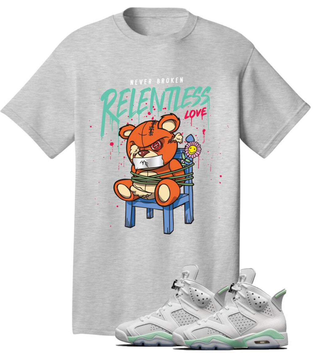 Relentless Love Teal Grey Tee