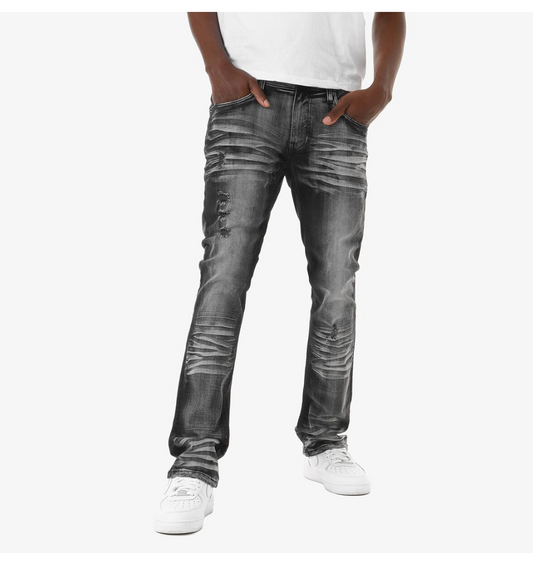 033085 Grey Super Stack Jeans