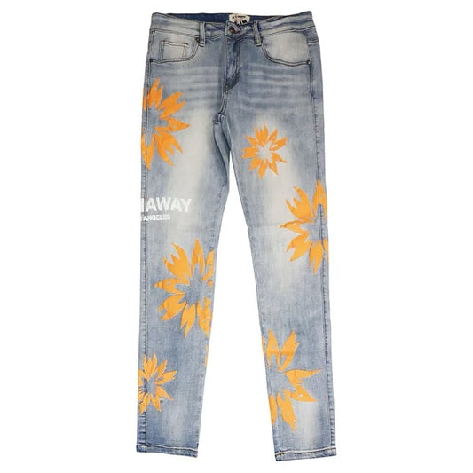 Runaway Flower Light Blue Denim Jeans