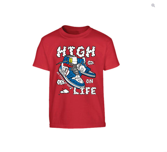 KIDS HIGH ON LIFE RED T-SHIRT