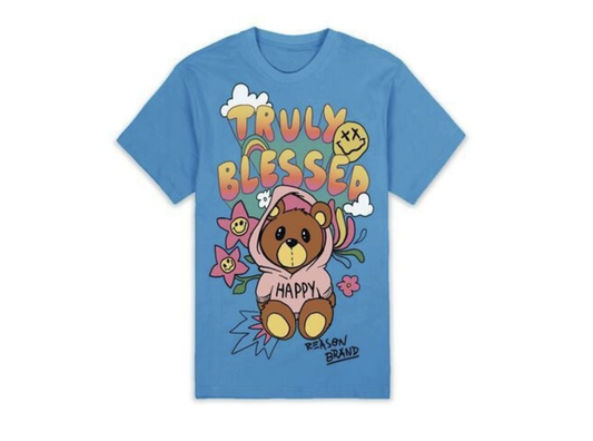 MB-10K Money Bear Truly Blessed Blue Kids Tee