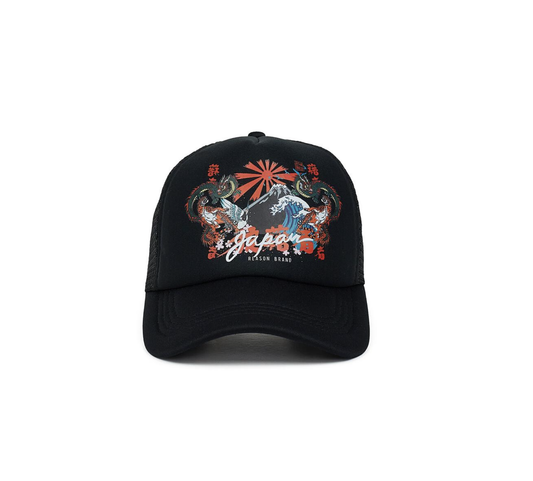 RTH-F-04 JAPAN TRUCKER HAT BLACK