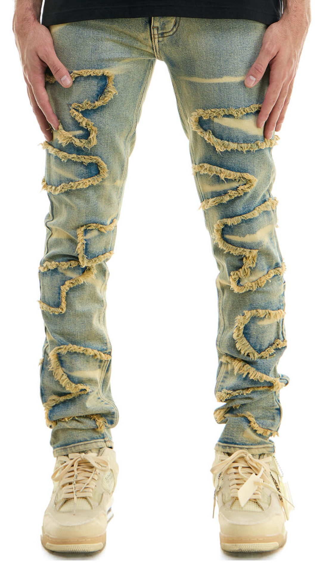 LT Blue washed Skinny ripped jeans (KND4637)