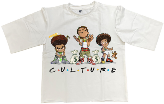 Culture Kids Cropped Tee - Off White