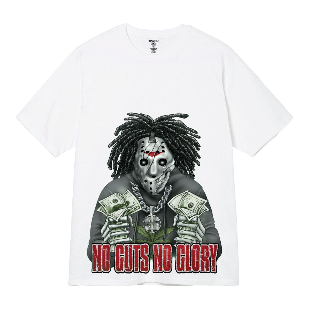 No Guts No Glory Graphic Tee - White