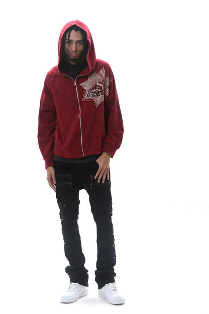 Darkages Zip Up Hoodie - Red