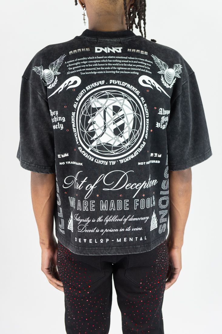 Illusions Art of Deception Acid Wash Tee - Black