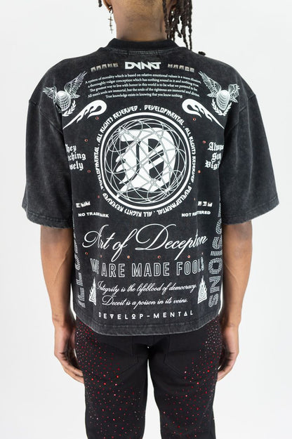 Illusions Art of Deception Acid Wash Tee - Black