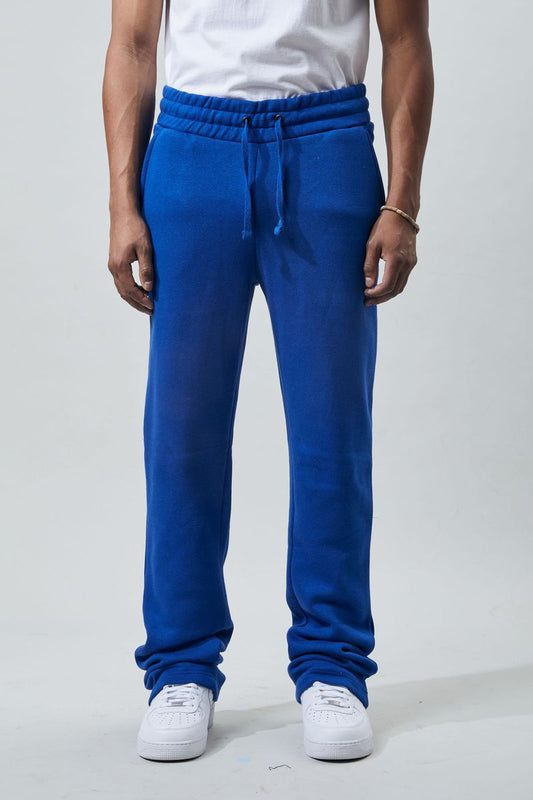 Stacked Fleece Pants - Royal Blue
