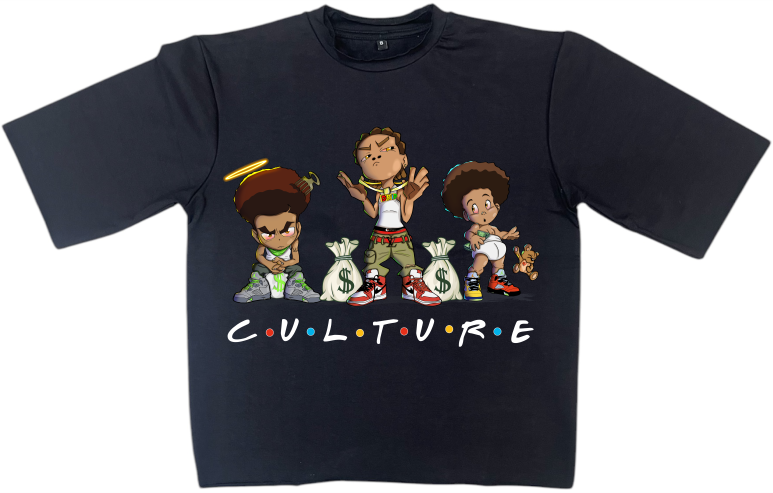 Culture Kids Cropped Tee - Black