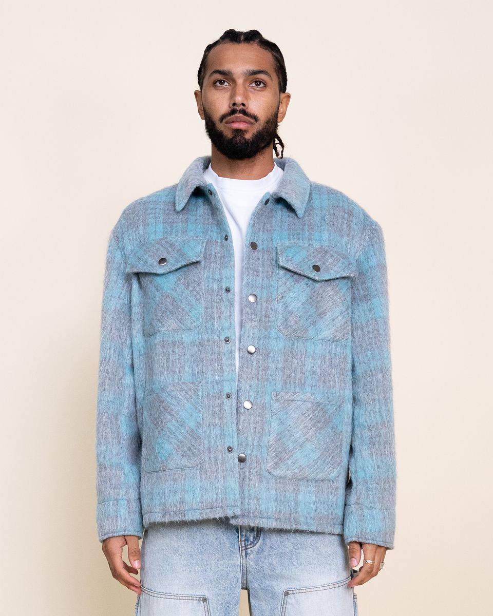 Mohair Chore Coat - Turquoise