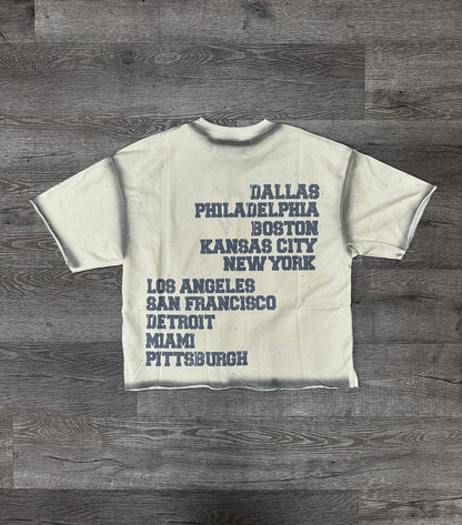 Hunter F-Terry Cropped T-Shirt - Off White