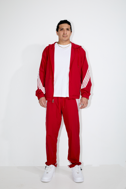 Nylon Windbreaker Jacket - Red