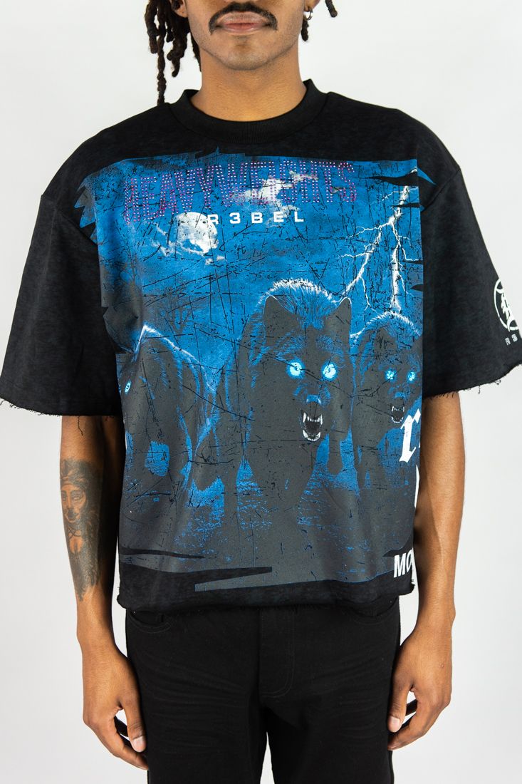 Heavy Weights Cropped Tee - Black