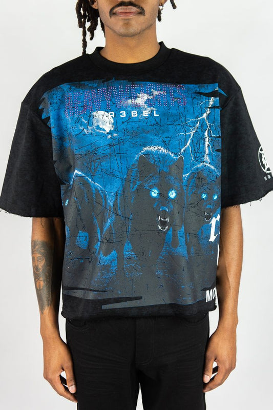 Heavy Weights Cropped Tee - Black