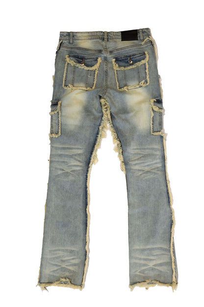 "Barrow" Blue Wash Jeans - Blue