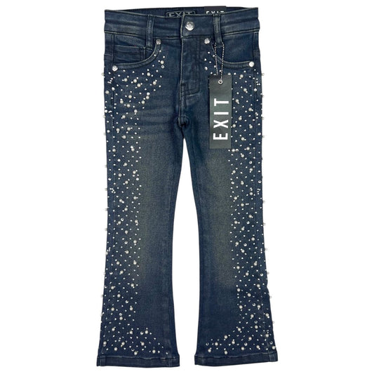 Kids City Of Star Stacked Jeans - Washed Blue