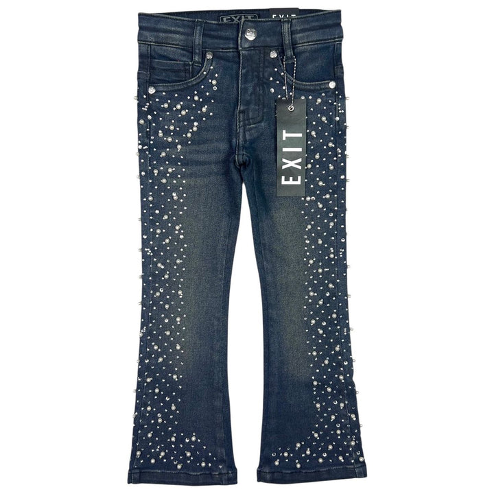 Kids City Of Star Stacked Jeans - Washed Blue