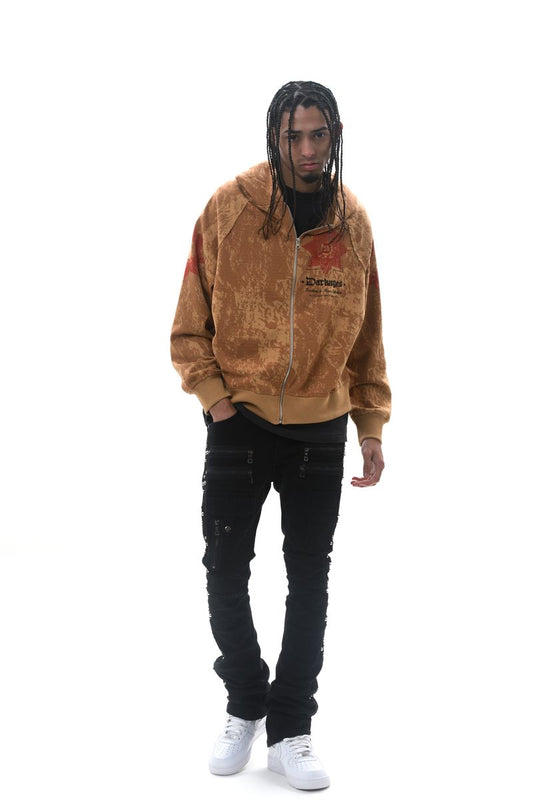 Darkages Zip Up Hoodie - Timber