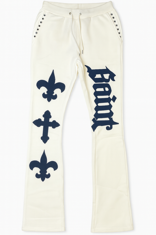 Saint Stacked Sweats - Creme