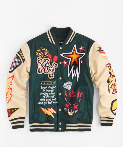 Super Fly Varsity Jacket - Green