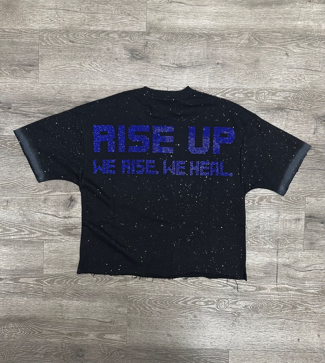 Rise Up F-Terry Cropped T-Shirt - Black