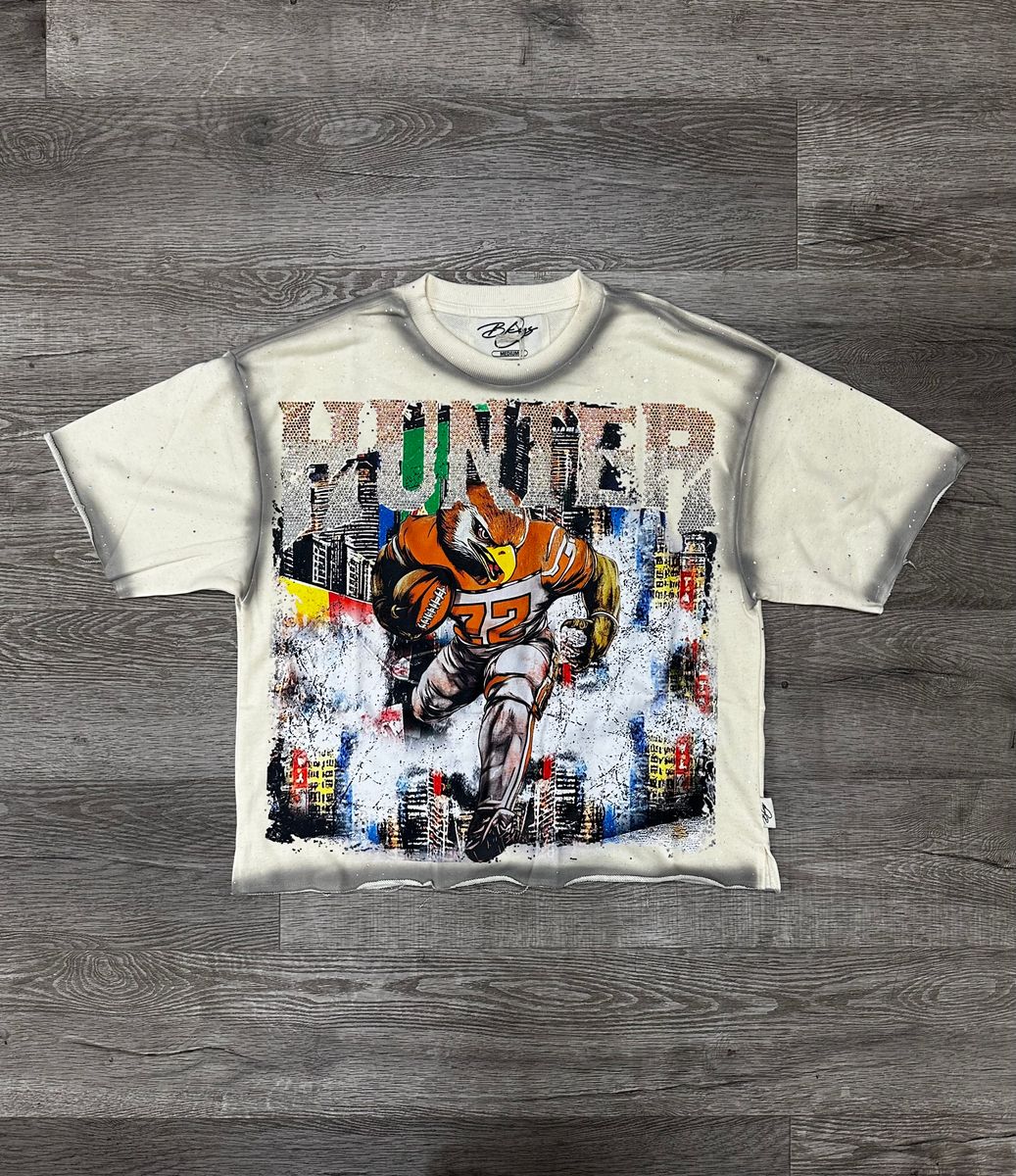 Hunter F-Terry Cropped T-Shirt - Off White
