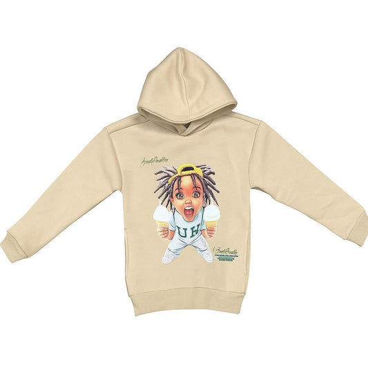 Ice Cream Boy Kids Hoodie - Khaki