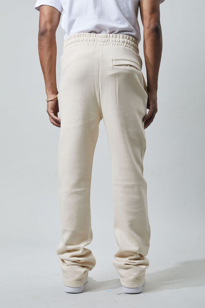 Stacked Fleece Pants - Bone