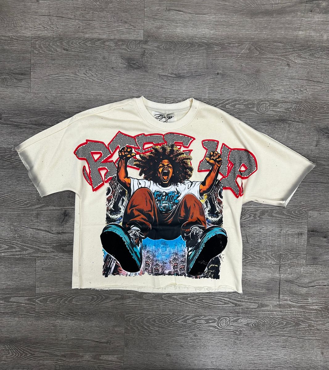 Rise Up F-Terry Cropped T-Shirt - Off White