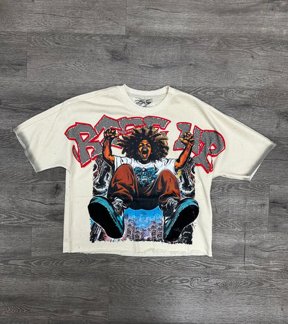 Rise Up F-Terry Cropped T-Shirt - Off White