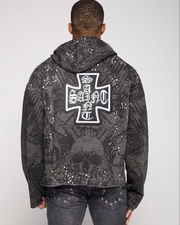 Legends Street Cropped Hoodie - Grey