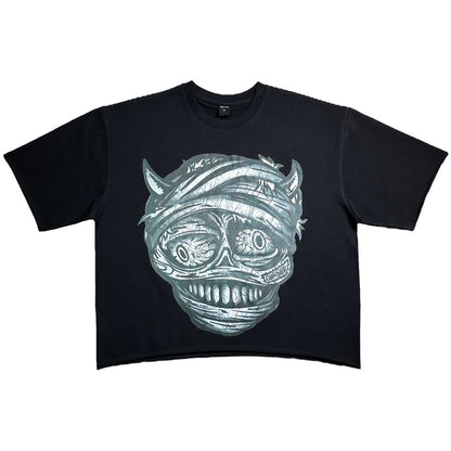 Mummy Oversized Cropped Tee - Black