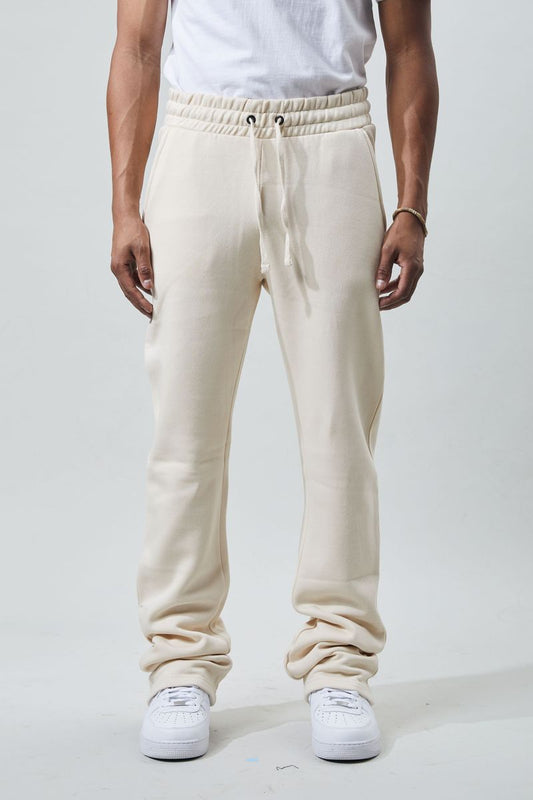 Stacked Fleece Pants - Bone